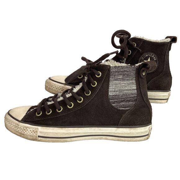 Converse Chuck Taylor All-Star Chelsee Women's 9 Brown Leather High Tops 549597C - Picture 1 of 12